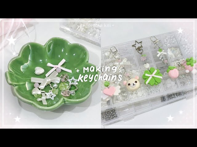 How I make DIY keychains 🎀🍀₊˚⊹ ࿔ | using air dry clay / no bake ft. Arrtx | jorginakei