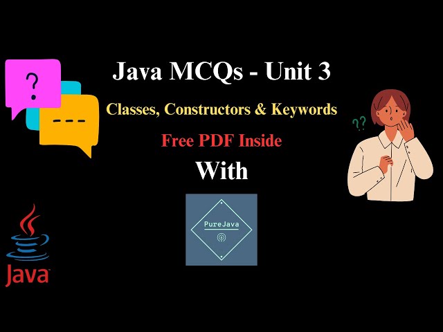 Java MCQ Questions for WBSCTE Unit 3 | Classes, Constructors, and Keywords Exam Prep 📚💻 + Free PDF
