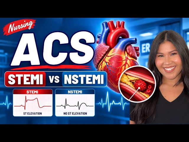 ACS, STEMI & NSTEMI Made Easy | Pathophysiology + Nursing Care