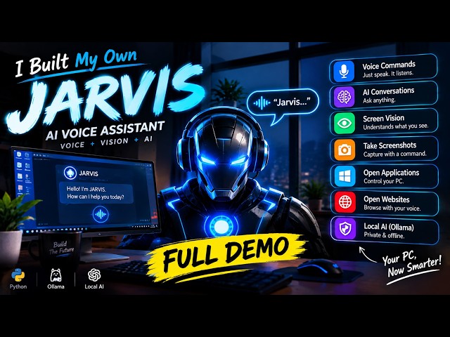 I Built My Own JARVIS AI Assistant 🤖 | Voice + Vision + AI Full Demo