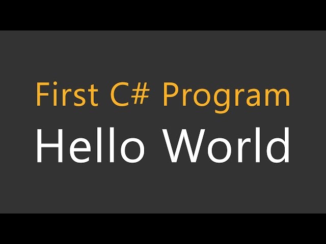 3 - C# Tutorial For Beginners in Hindi/Urdu  - How To Write Your First C# Program - Hindi/Urdu