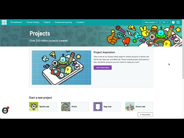Code.org Sprite Lab - Lesson 1 - New Project and Rename