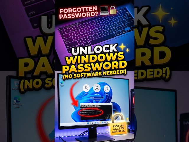 Forgot Windows Password? Reset It Without Losing Files! 🔓 #makeeasy #shorts