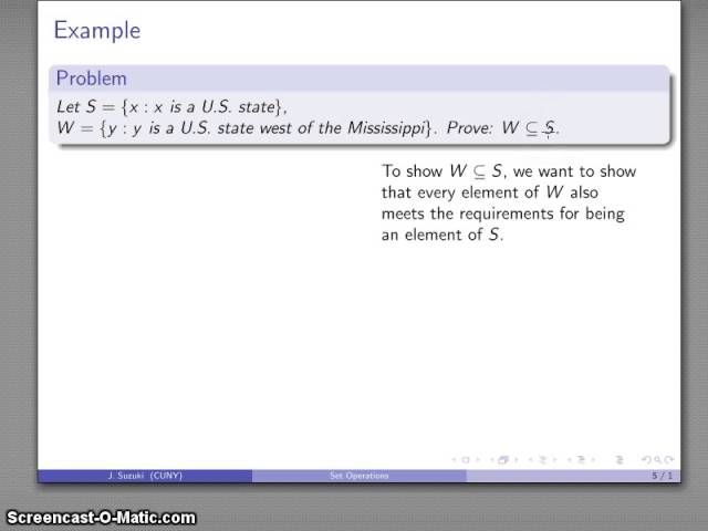 Set Operations 1