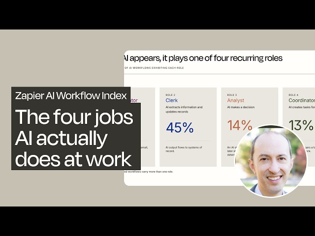 The four jobs AI actually does at work: A first look inside Zapier's AI Workflow Index