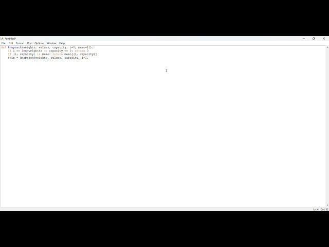 I Solved the 0/1 Knapsack Problem in Python (Only 8 Lines, No Libraries!)