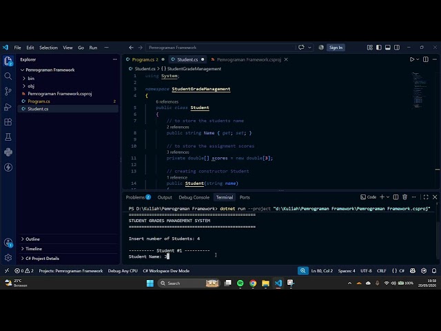 Framework .NET Programming Assignment