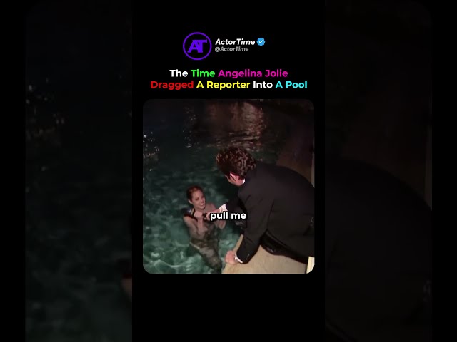 When Angelina Jolie Pulled A Reporter Into A Pool 😂