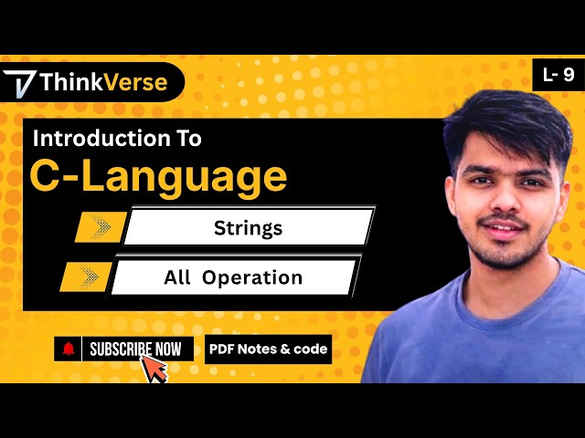 Lecture 9 - C Language String and All Operations |  Simple Lang | Learn C from Scratch