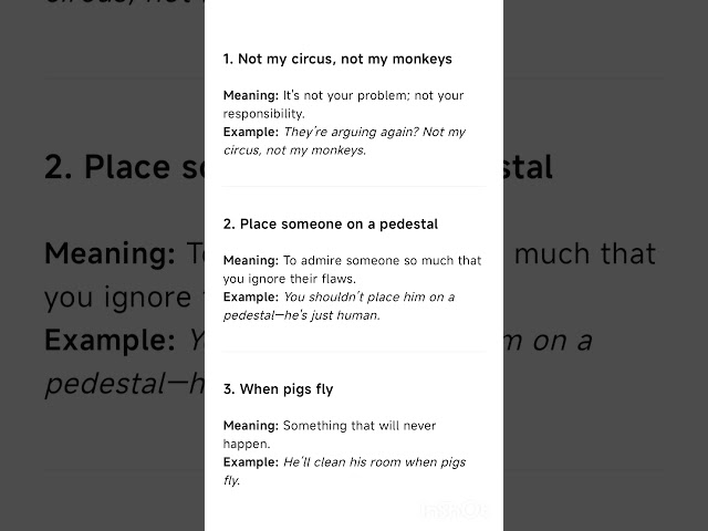 advanced English idioms #english #englishspeaking #shorts #idioms