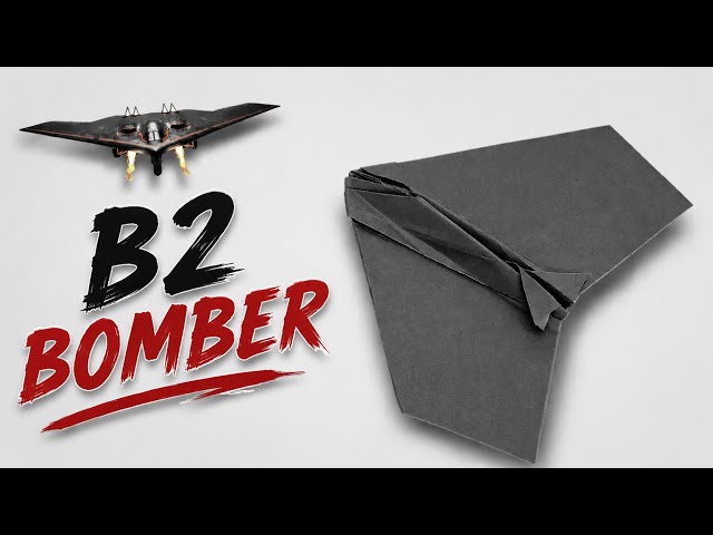 How to make paper jet B2 Bomber (2 minutes)⚡