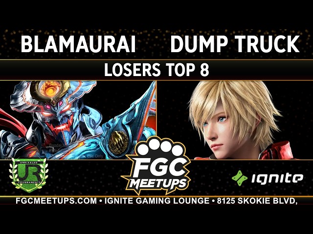 Blamaurai (Yoshimitsu) vs Dump Truck (Heihachi) - FGC Meetups 126 LOSERS TOP 8 - T8