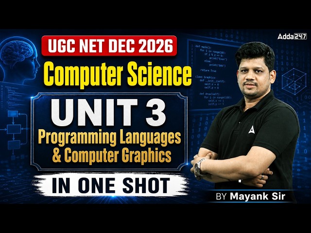 UGC NET Computer Science | UGC NET Programming Languages and Computer Graphics