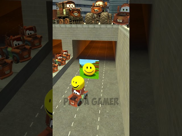 LIGHTNING MCQUEEN SALLY MATER CHICK HICKS VERITY EVOLUTION 2D 3D TUNNEL BIG CITY Gmod