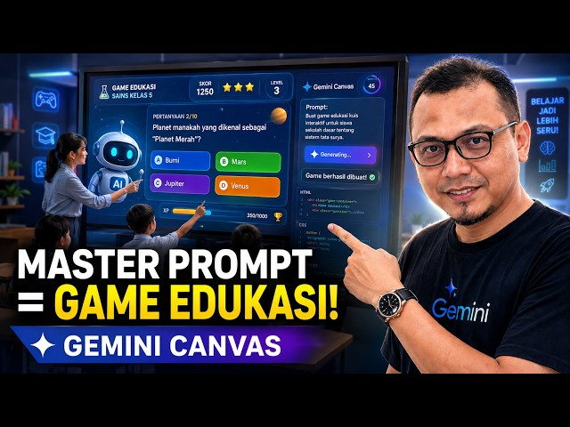 PROMPT MASTER Gemini Canvas: Buat Game Edukasi Interaktif untuk Papan Digital Sekolah!
