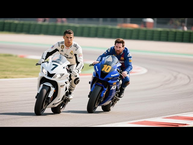 Ronaldo Vs Messi, what a great motorcycle race, who will win?