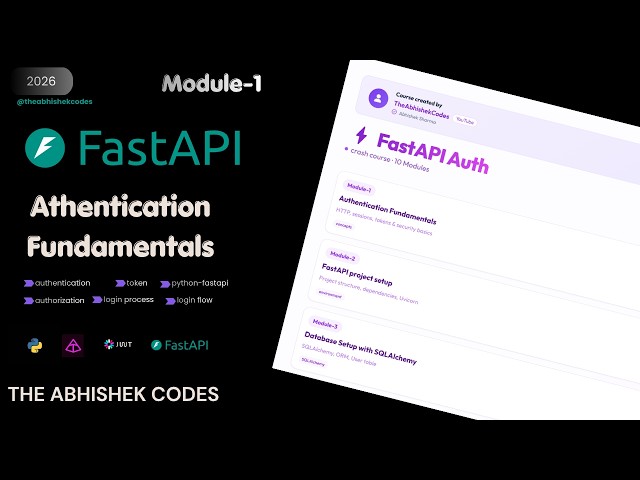 FastAPI JWT Authentication System Module -1 | Authentication, Authorization, HTTP & Login Flow