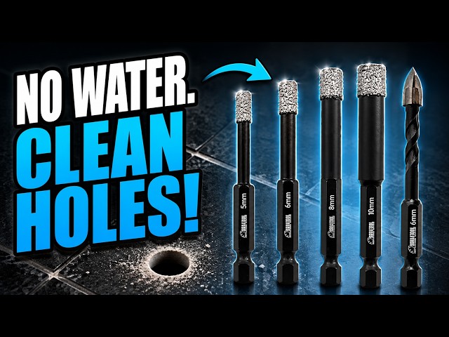 SHDIATOOL Diamond Drill Bit Set Review | Clean Tile Holes Without Water?