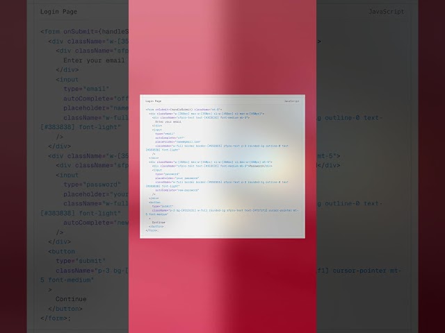 How to Build a Modern Login Page with Next.js & Tailwind CSS (Step-by-Step)