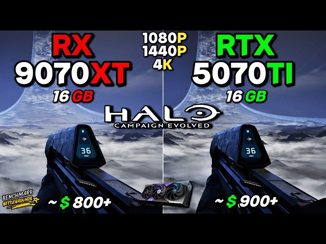 Halo Campaign Evolved : RX 9070XT vs RTX 5070Ti - The Results Are Shocking!! | 1080P | 1440P | 4K