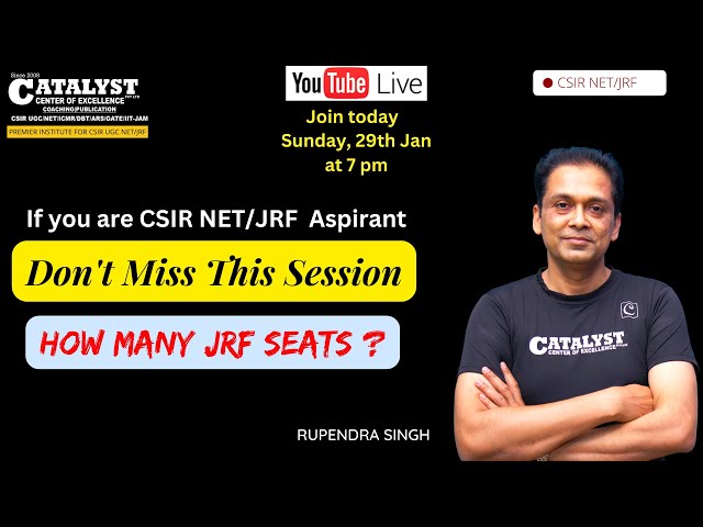 CSIR NET /JRF Exam June 23- How many JRF Seats