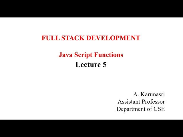 JavaScript Functions Tutorial for Beginners | Parameters, Return Values & Examples | Lecture 5