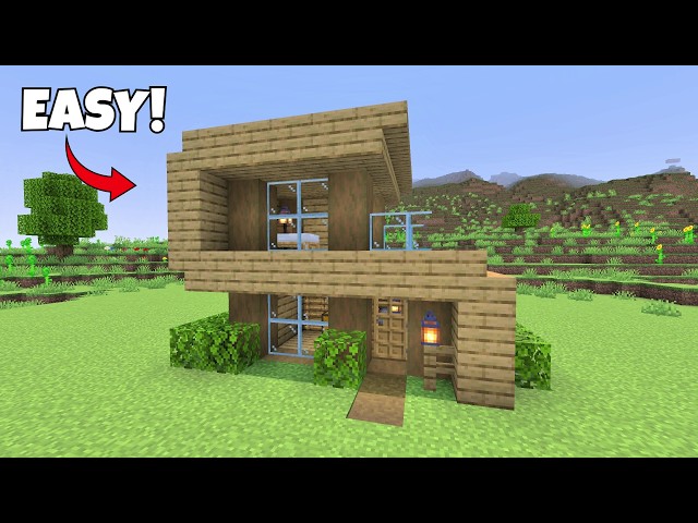 Minecraft: How to Build a Starter Modern House (Tutorial)