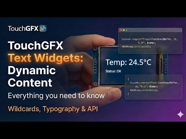TouchGFX Text Widget Tutorial : From Basics to Dynamic Content