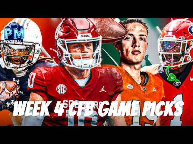 Week 4 College Football Game Picks + Locks of The Week 🔒