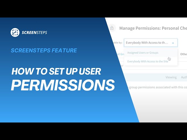 ScreenSteps Feature: Authoring And Permission Management