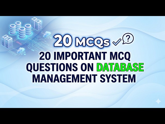 20 Important MCQs on Database Management System | DBMS Quiz 2026 | Computer Guru