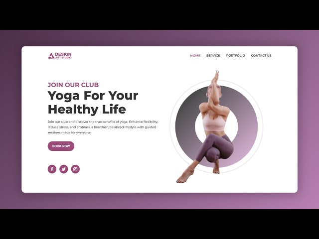How to Create a Yoga Website Landing Page with HTML, CSS & JavaScript | Step by Step Tutorial