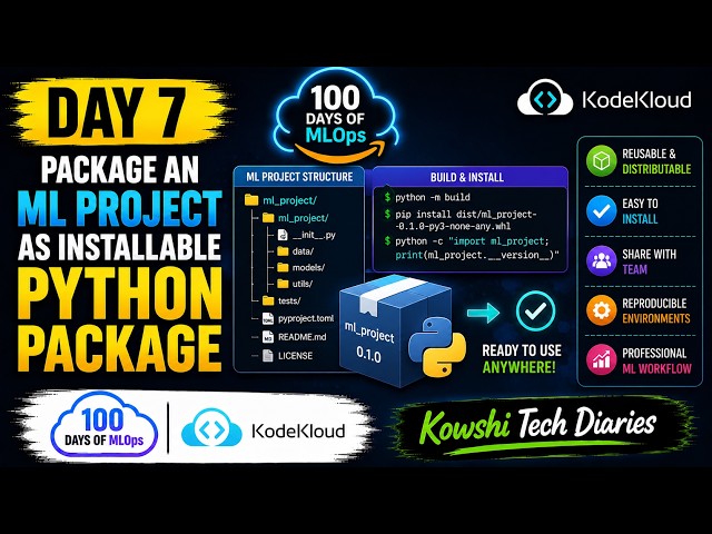 Day 7: Package an ML Project as Installable Python Package  | KodeKloud  #kodekloud #100