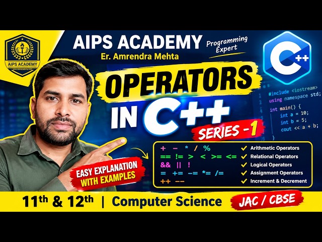 Operators in C++ | Types of Operators in C++ with Examples | Hindi | Class 11 & 12 Computer Science