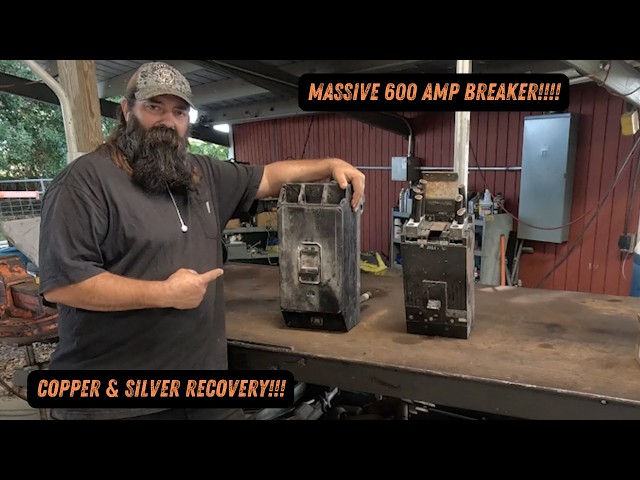 Copper & Silver Recovery from Massive 600AMP Breaker!!! They Don't Make Em Like They Used To!!!