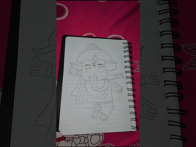 🙏 Beautiful Ganesh Ji Drawing 😍 | Easy & Simple Ganpati Drawing  #GaneshJi​​​​ #GanpatiBappa​​​​