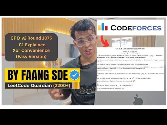 Codeforces Div2 Round 1075 - Problem C1 - XOR Convenience (Easy Version) | Xor Trick