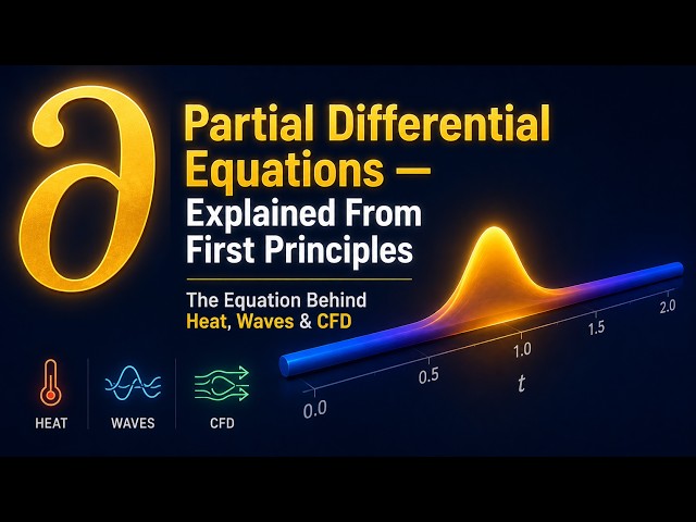 What is a PDE: Explained Partial differential equation   Equation Behind Heat, Waves & CFD