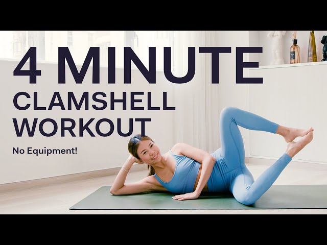 4 MIN CLAMSHELL WORKOUT- No Equipment | Alexa Bui