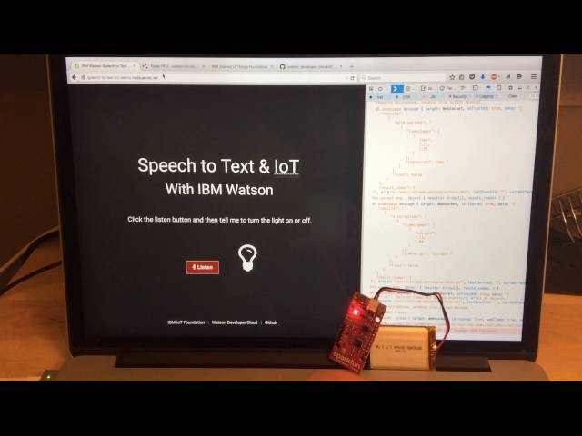 IBM Watson Speech to Text & IoT demo (HD)