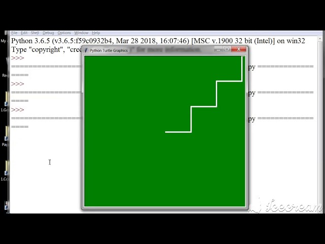 Drawing steps (of staircase) - Python turtle graphics