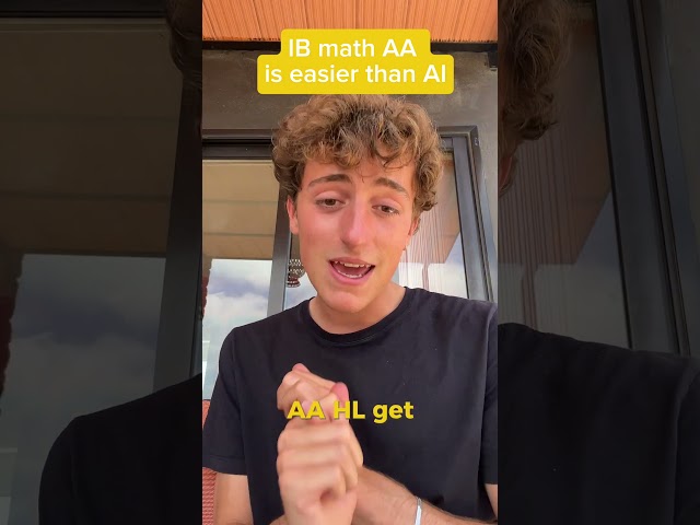 Why Math AA is easier than Math AI in IB #IBLife #IBStudent #IBBiology  #IBMemes #ibdp
