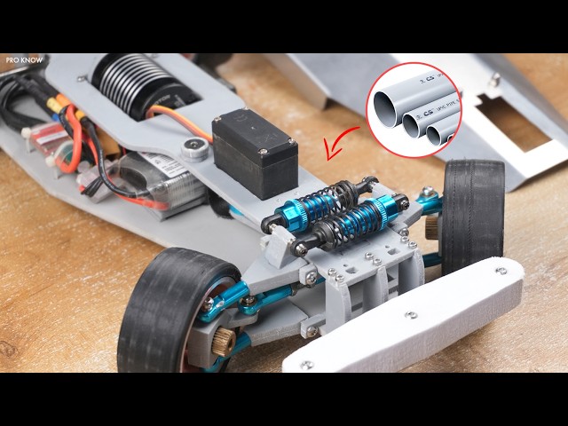 Handcrafted RC Drift Car Made from PVC Pipe - DIY 1:10 Scale RC Drift Car