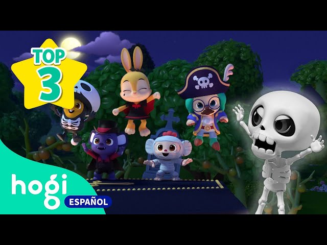 [🎃 TOP 3] los Esqueletos de Halloween y el Tobogán + Cinco Monstruos + Chumbala｜Hogi Halloween
