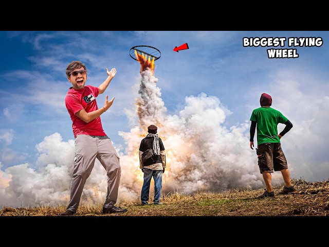 We Launched a Flying Wheel With Rockets… It Actually Worked 🚀
