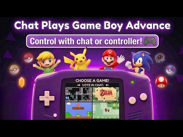 🔴 YOU CONTROL This Game Boy Advance (Type Chat Commands to Play!)