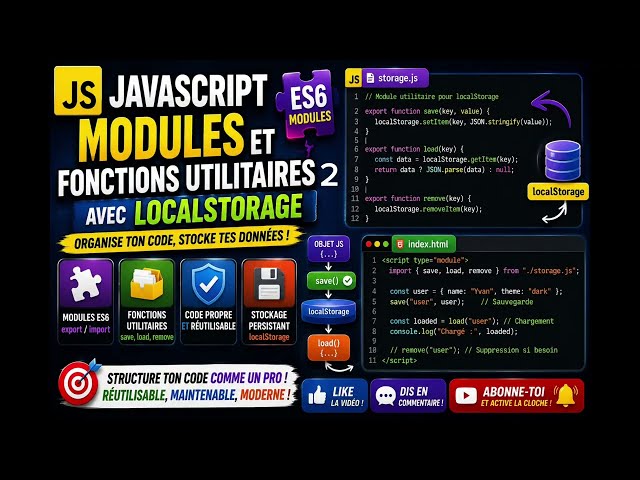 JavaScript: Modules and Utility Functions with localStorage | 2