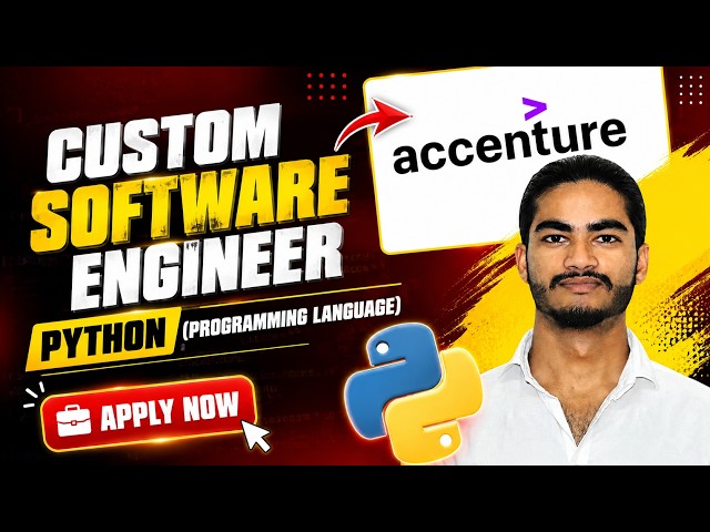 Accenture Hiring Custom Software Engineer (Python) | Freshers | Hyderabad | Python Developer | Apply