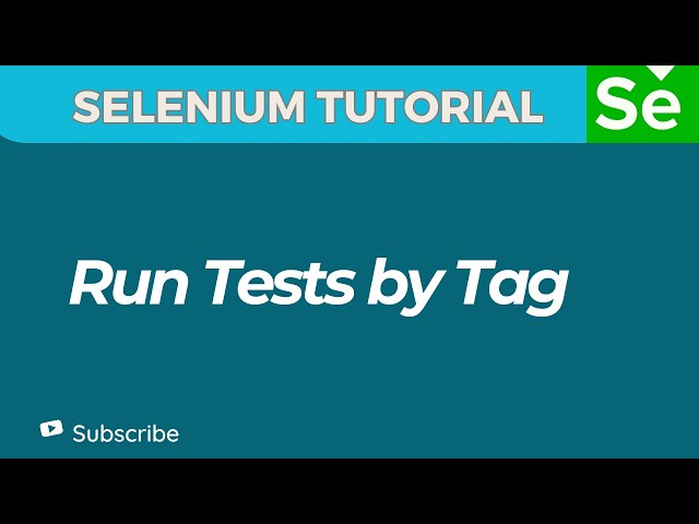 How to Run Selenium Tests by Tag | TestNG Groups Tutorial