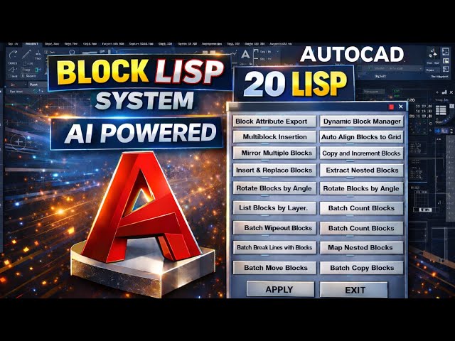 Block LISP System AutoCAD Automation | AI CAD Tutorial
